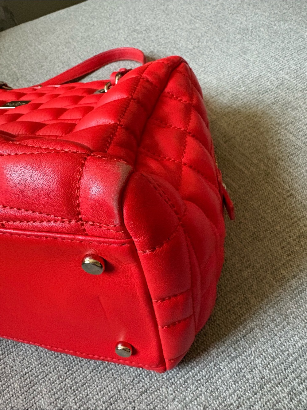 kate spade Red Quilted Bag with Chain-Strap - Picture 6 of 10